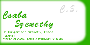 csaba szemethy business card
